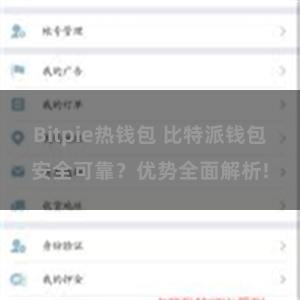 Bitpie热钱包 比特派钱包安全可靠？优势全面解析!