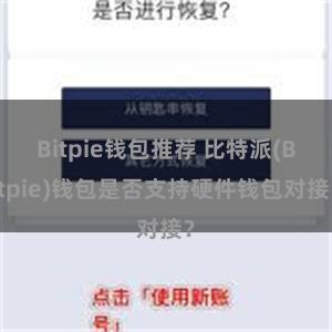 Bitpie钱包推荐 比特派(Bitpie)钱包是否支持硬件钱包对接？